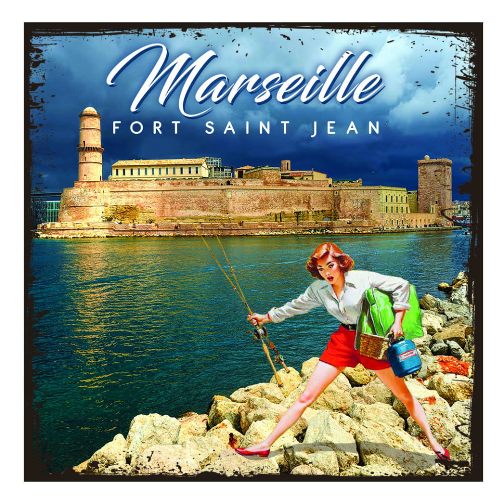 Magnet vintage Marseille Le Fort Saint Jean