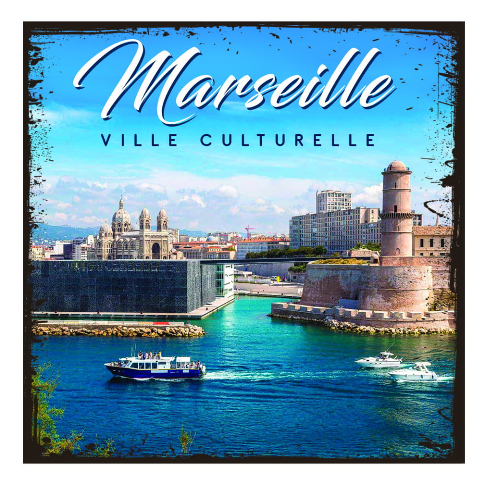 Magnet vintage Marseille Le,Mucem