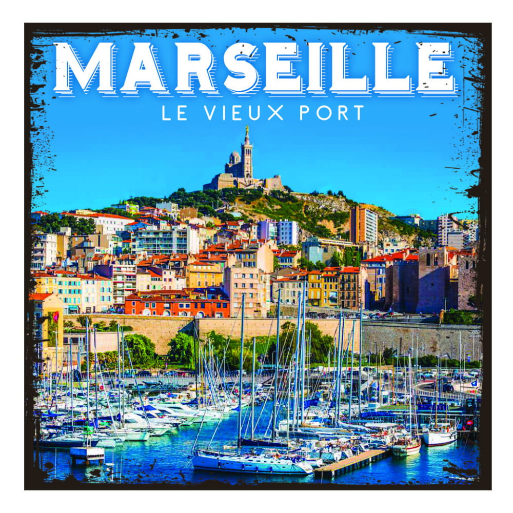 Magnet vintage Marseille Le Vieux Port