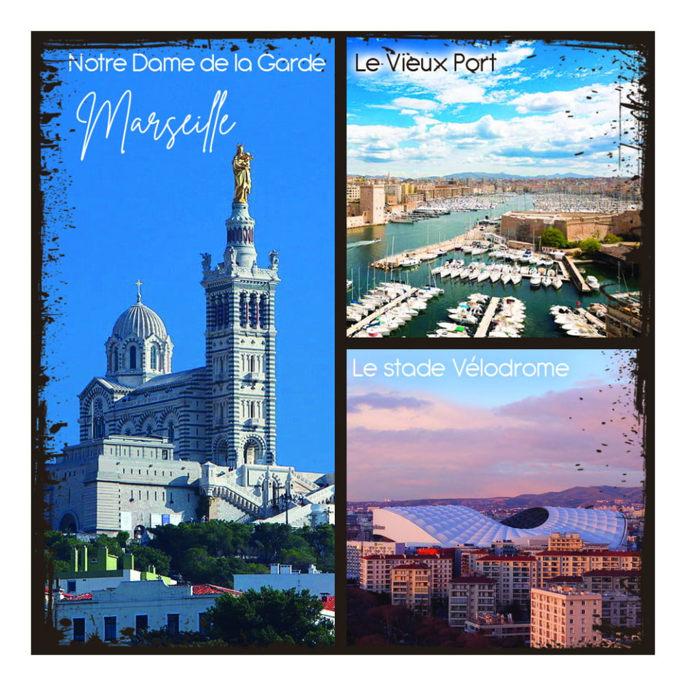 Magnet vintage Marseille Multivues