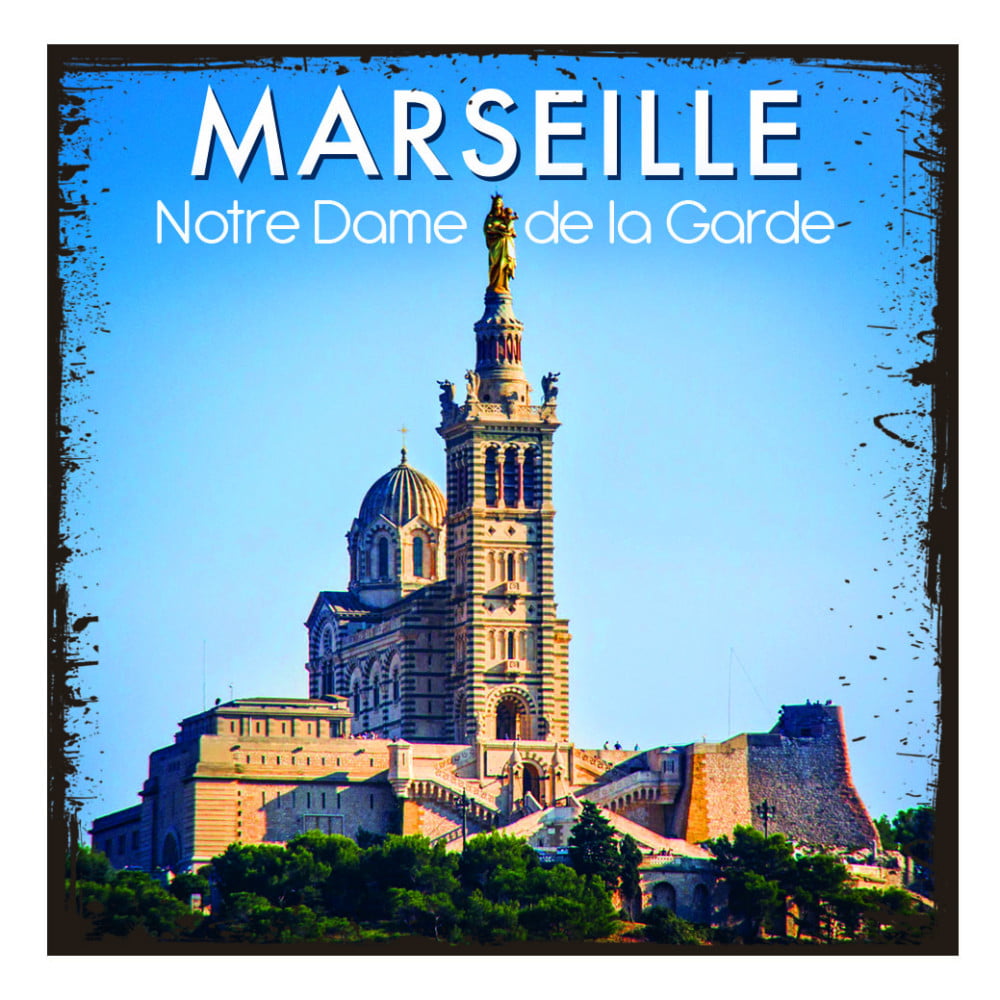 Magnet vintage Marseille Notre dame de la Garde