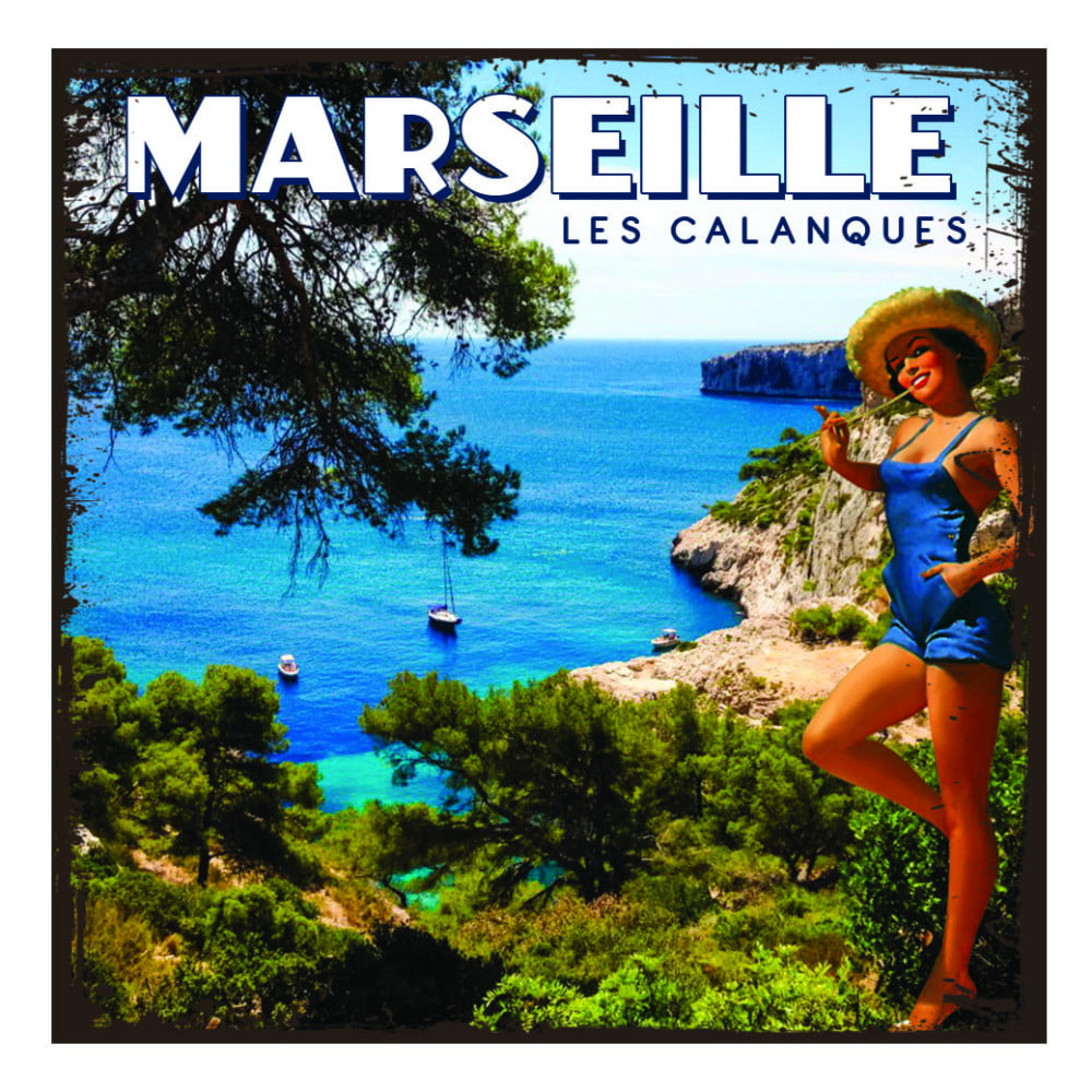 Magnet vintage Marseille Parc National des Calanques