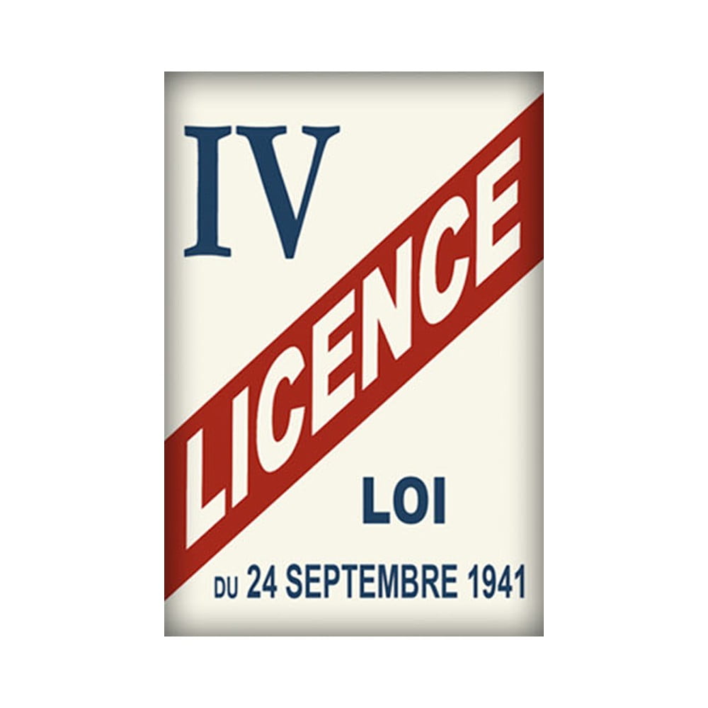 Magnet vintage Licence IV