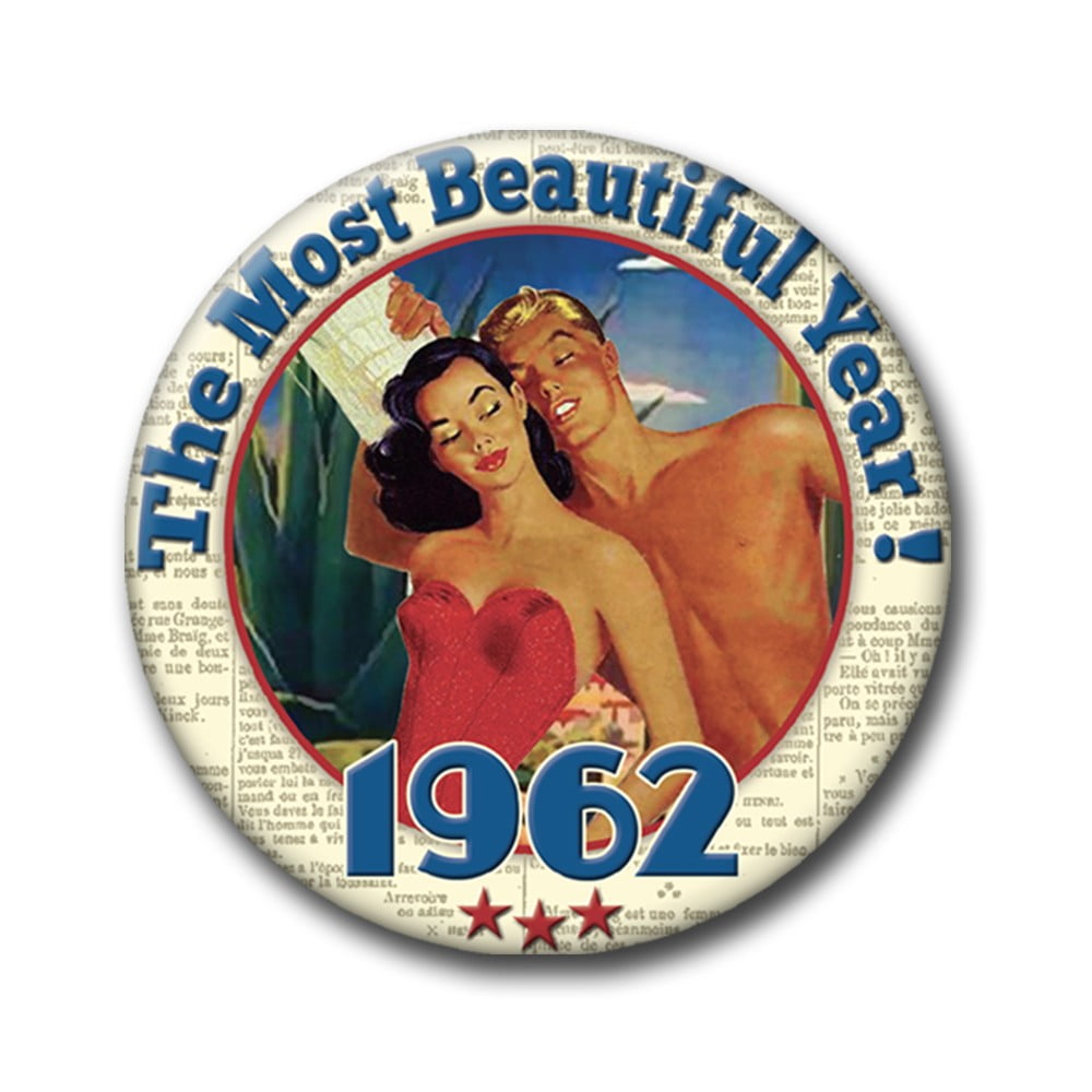 Magnet vintage rond Année 1962