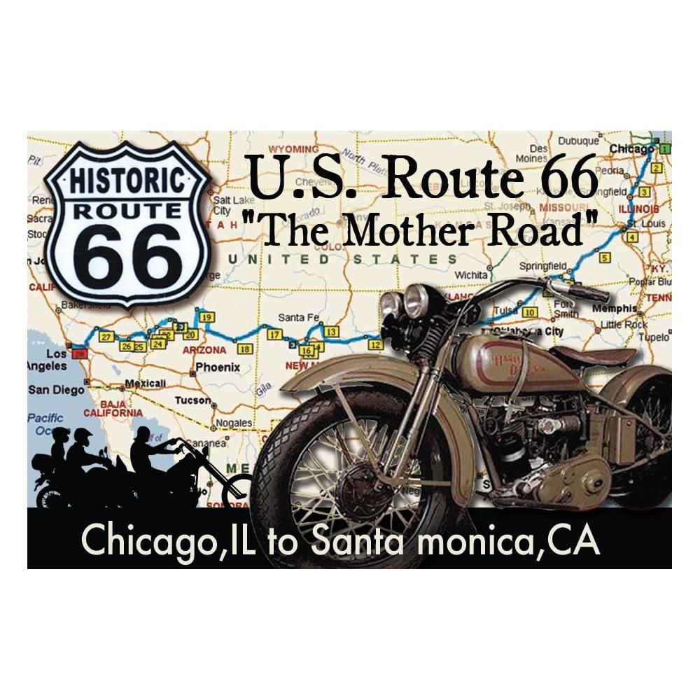 Magnet vintage Route 66 Historic