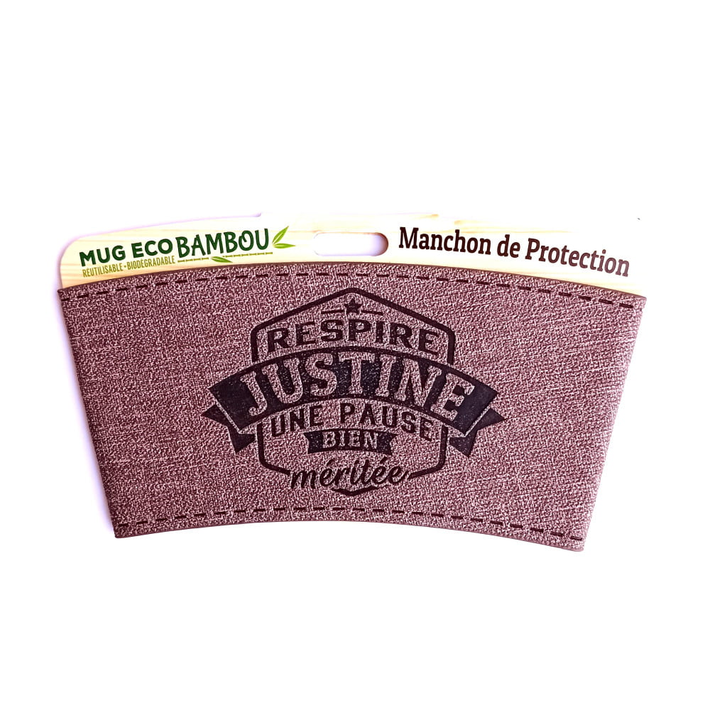 Manchon personnalisé prénom Justine