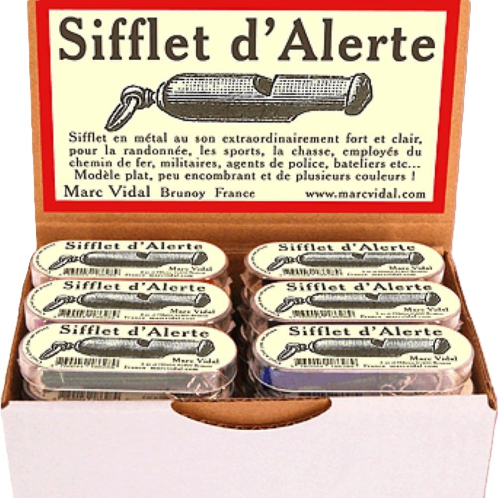 Sifflet d'Alerte Marc Vidal – Sifflet Métal avec Porte-Clés