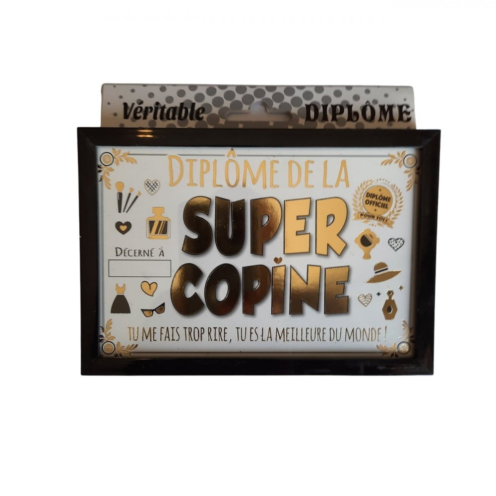 Mini diplôme de la super copine