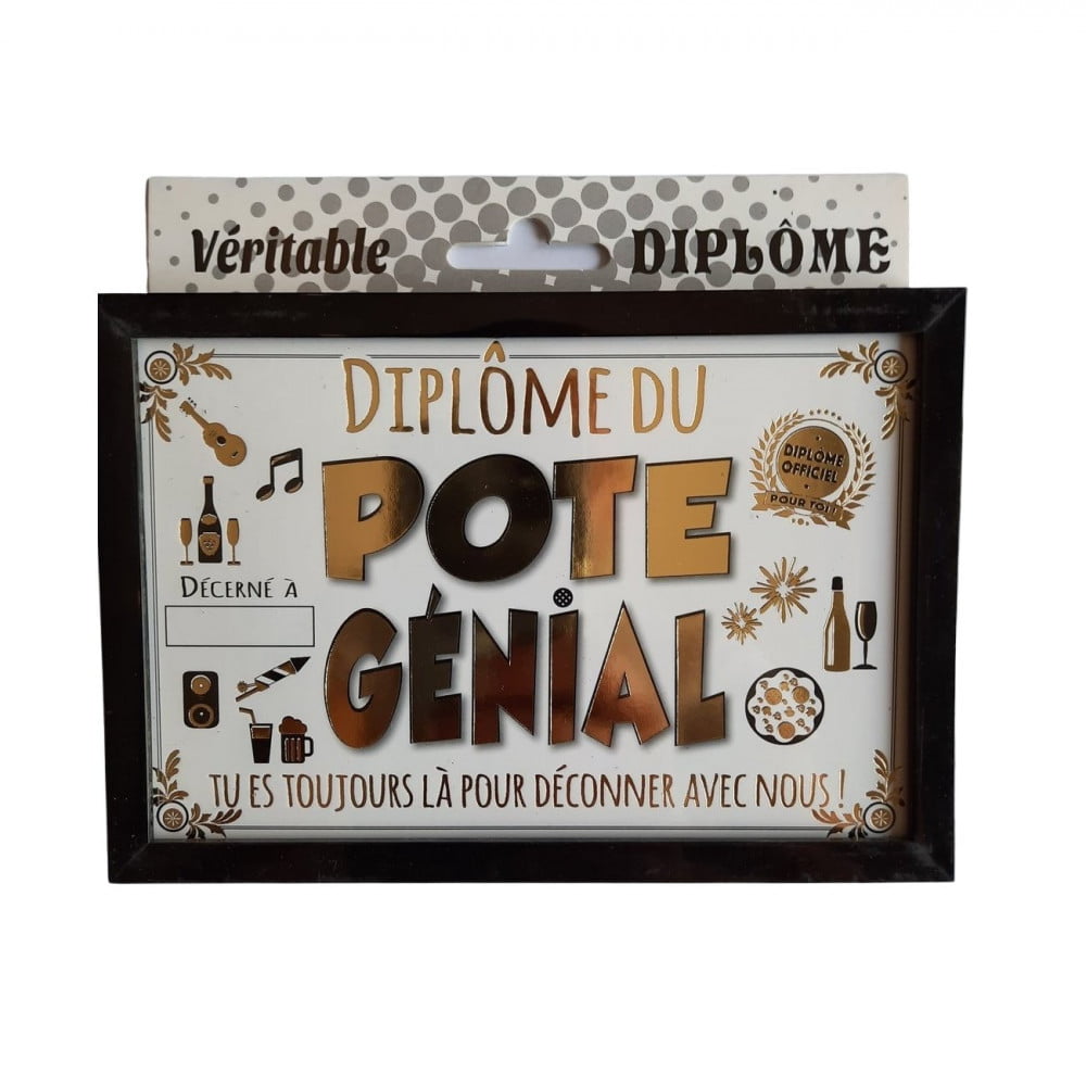 Mini diplôme du pote génial