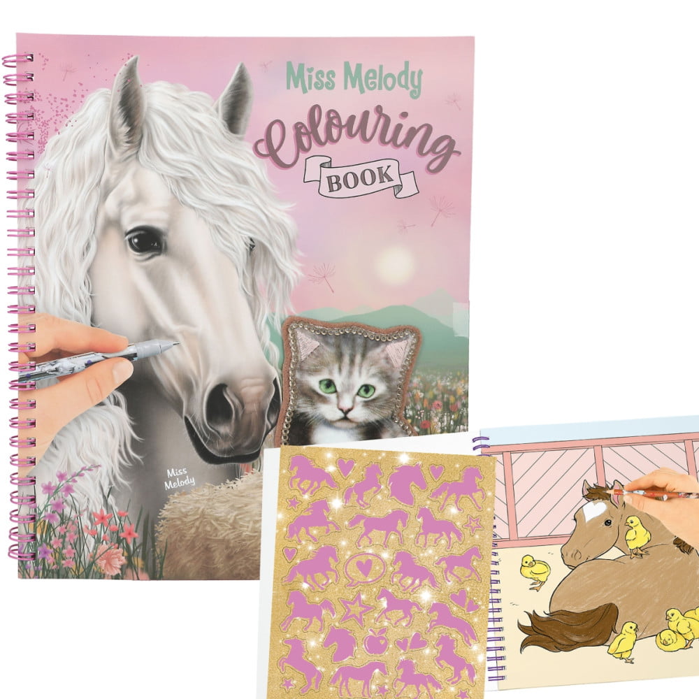 Miss Melody Livre de coloriage avec paillettes