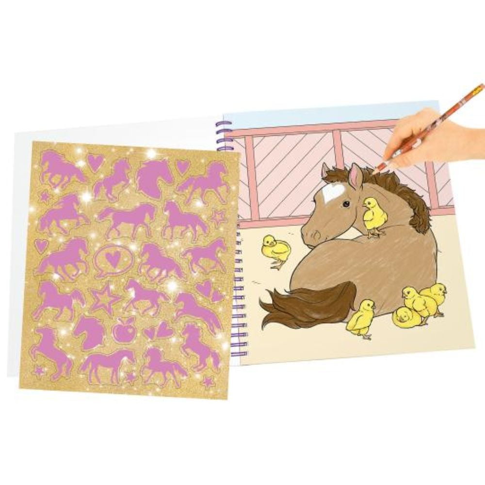 Miss Melody Livre de coloriage avec paillettes