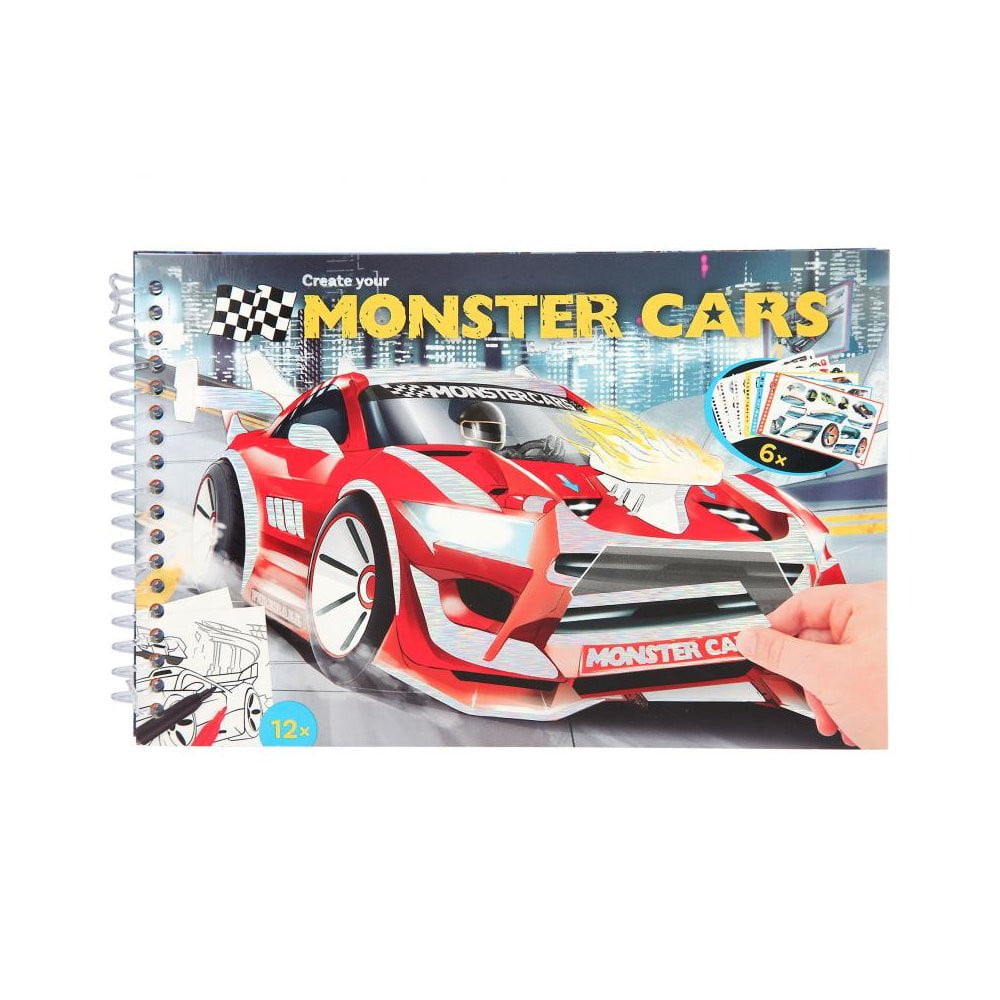 Monster Cars Album pocket à colorier