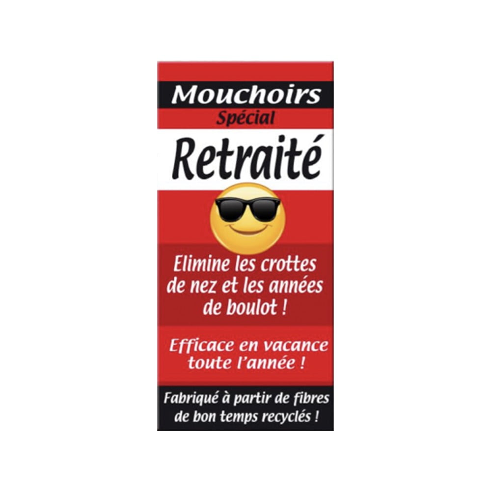 Mouchoirs humoristiques retraité