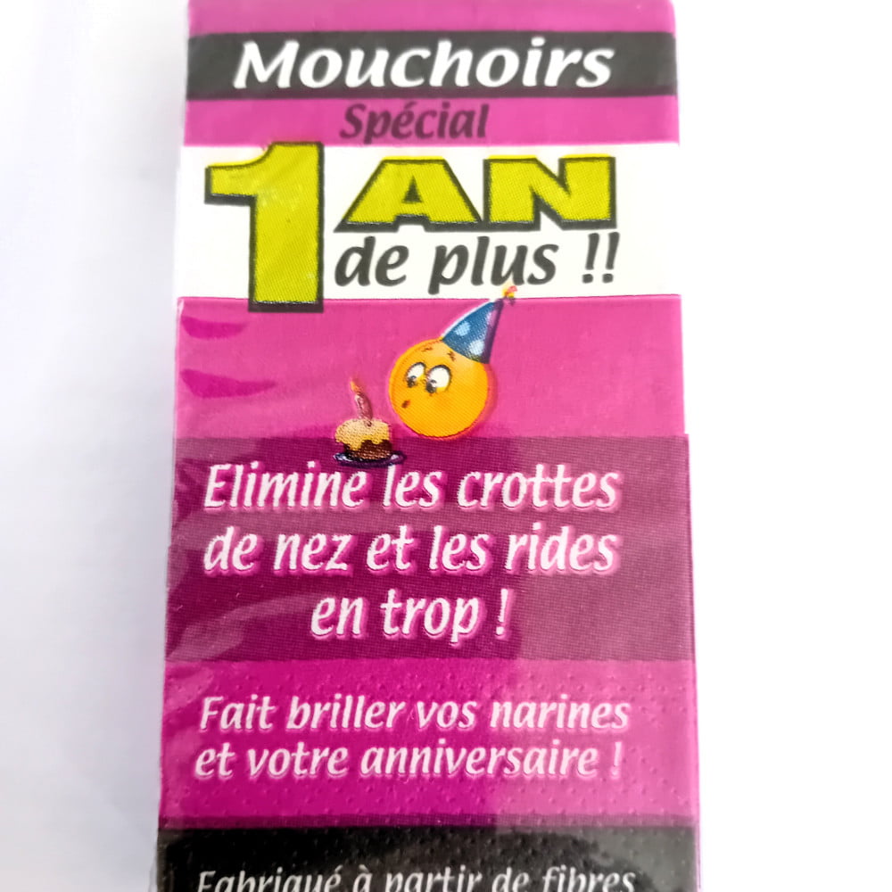 Mouchoirs humoristiques Spécial anniversaire