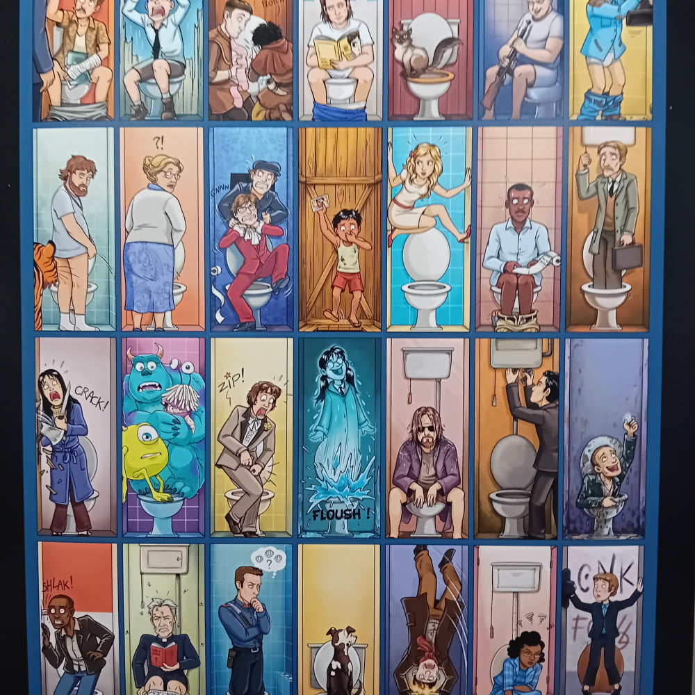 Mr Troove Movie Toilet Scenes 60 x 42 cm