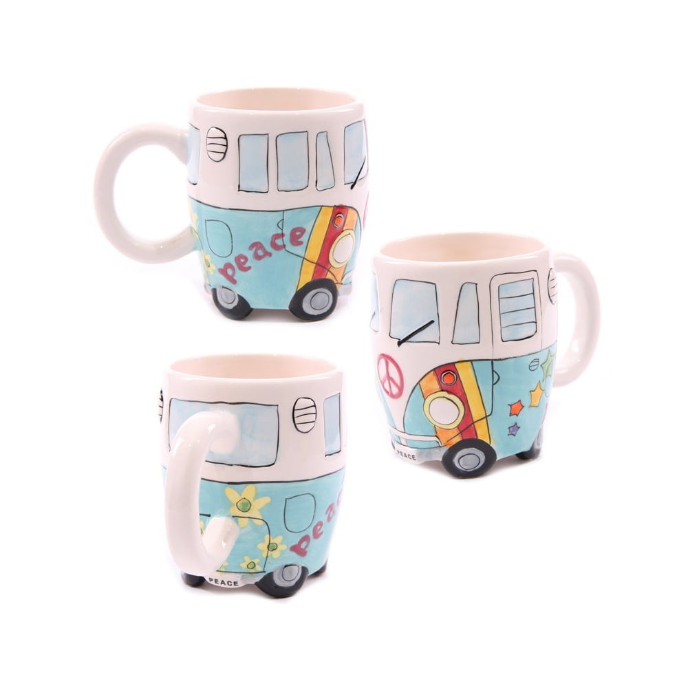 Mug camping car bleu