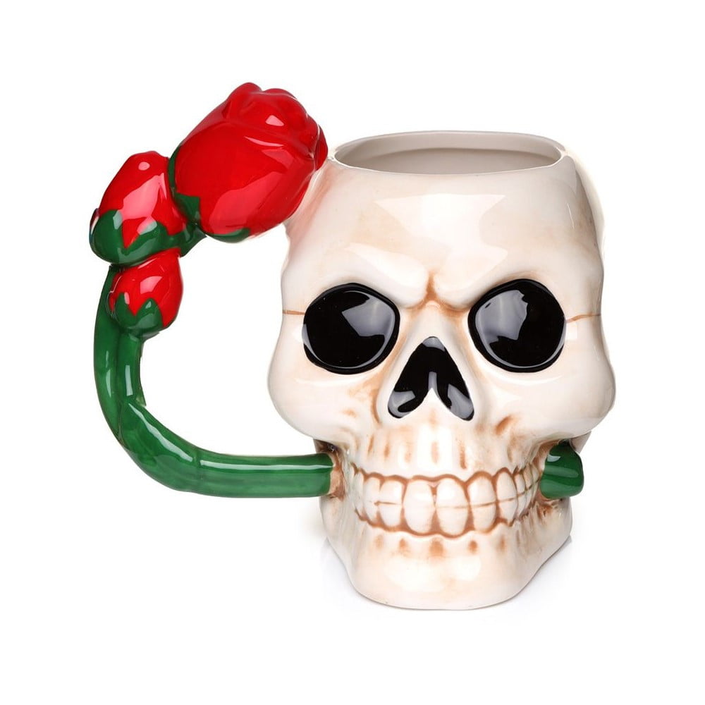 Mug Crânes et roses rouges
