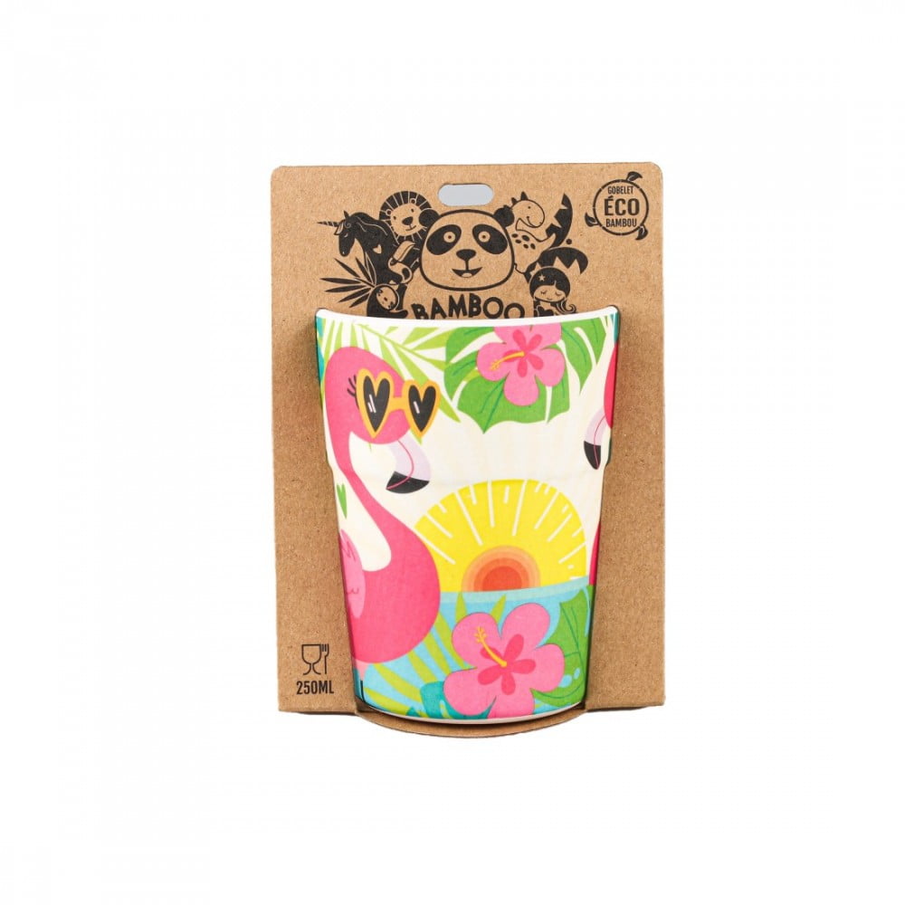 Mug Eco Bambou Flamants roses