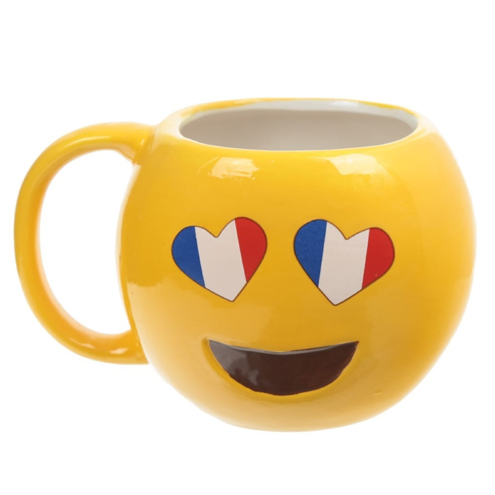 Mug emoji yeux en coeur France