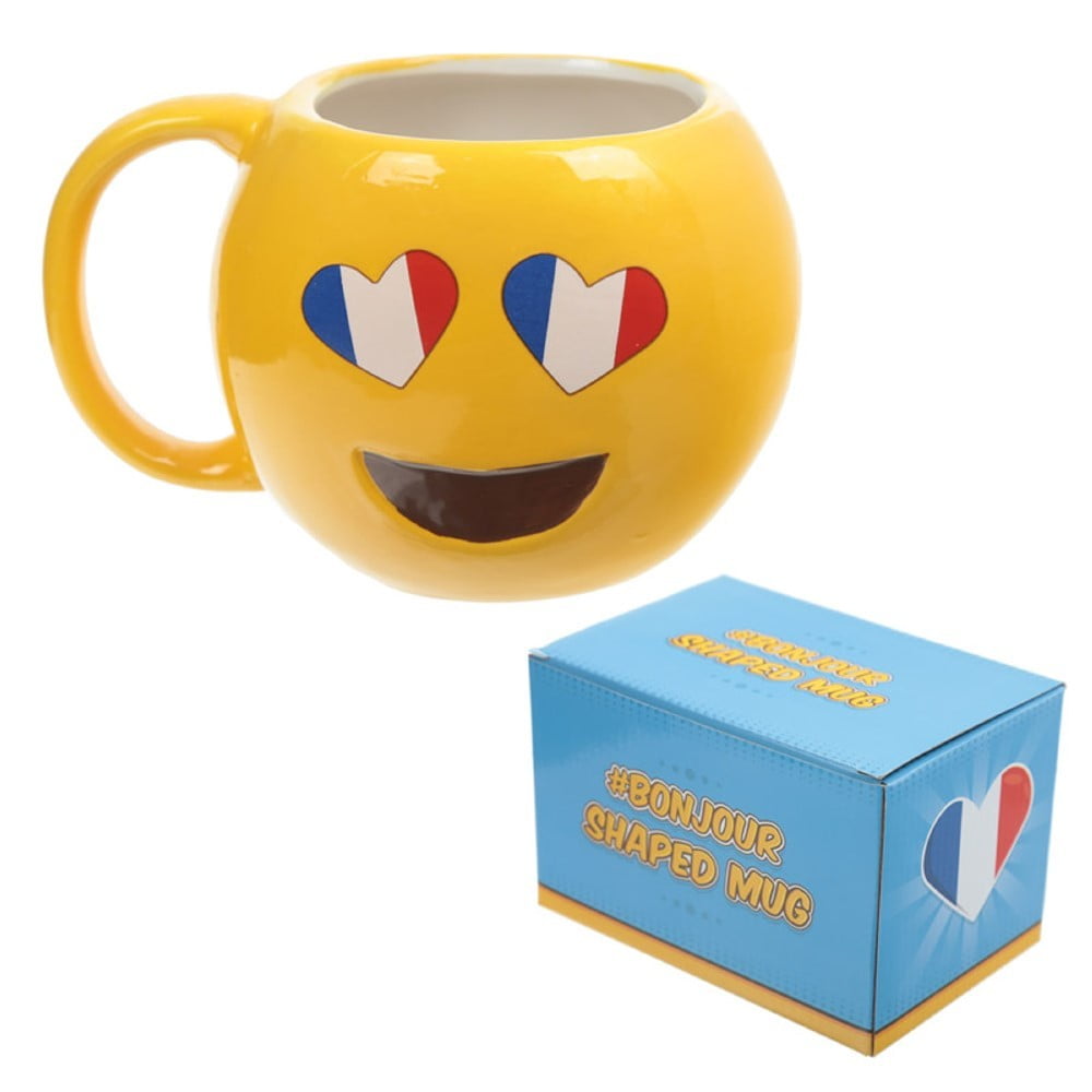 Mug emoji yeux en coeur France