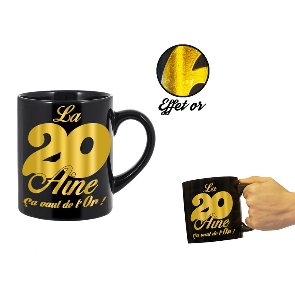 Mug géant or 20 ans