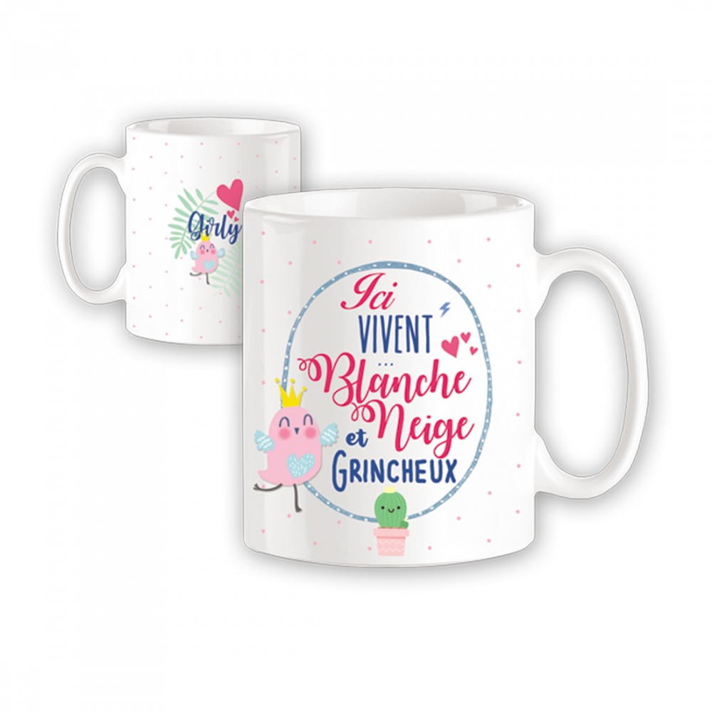 Mug Girly Blanche Neige et Grincheux