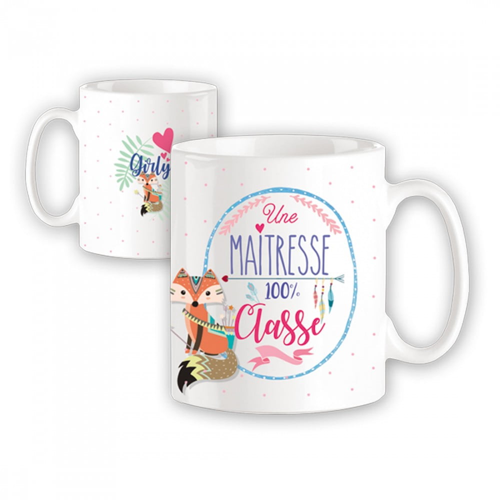 Mug Girly Maîtresse 100% classe