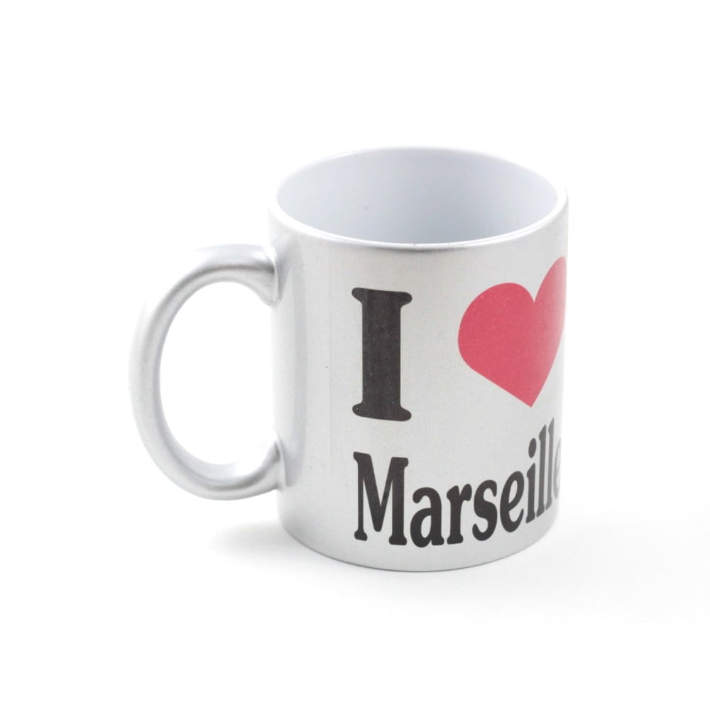 Mug  glitter Marseille argent