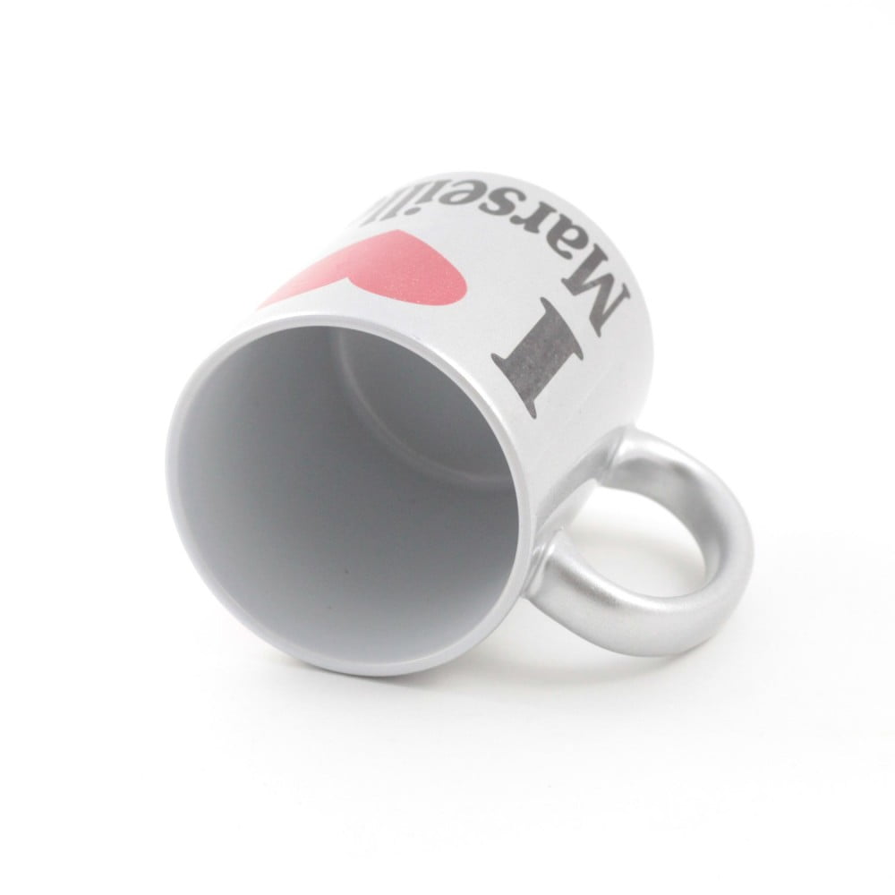 Mug glitter Marseille argent