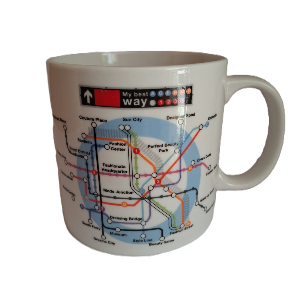 Grand Mug Plan Métro de Paris