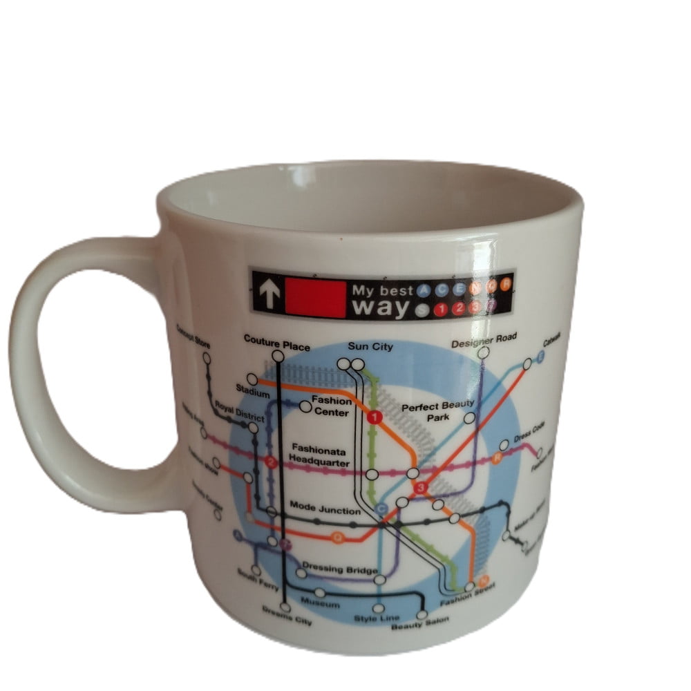 Grand Mug Plan Métro de Paris