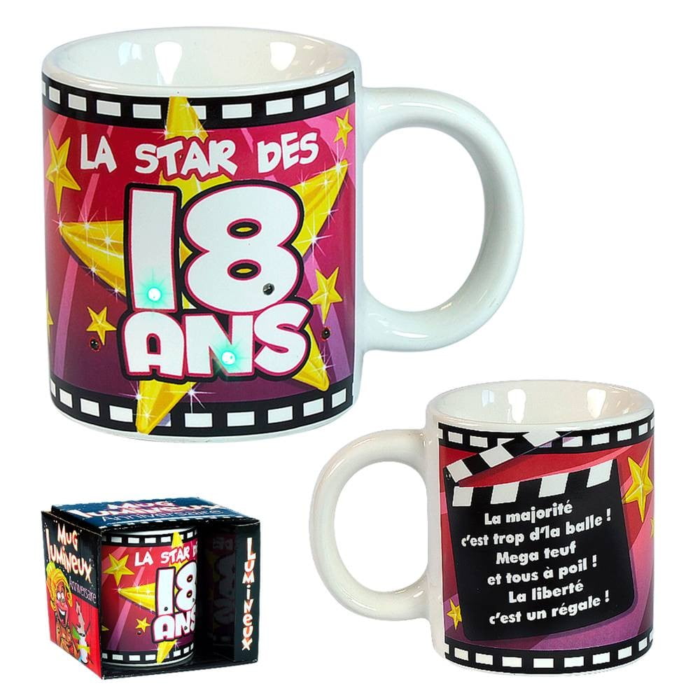 Mug lumineux 18 ans
