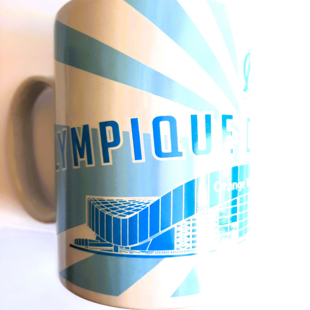 Mug OM bleu et blanc logo officiel