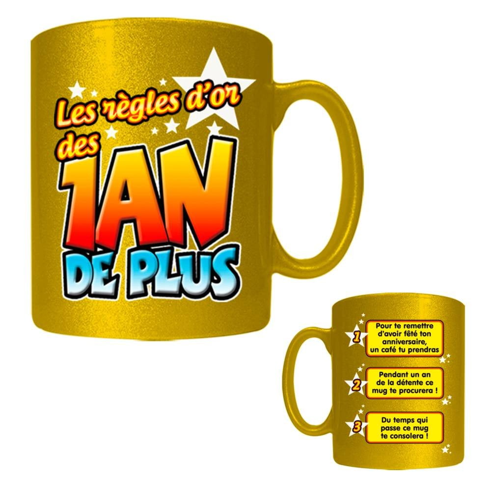 Mug règles d'or 1 an de +