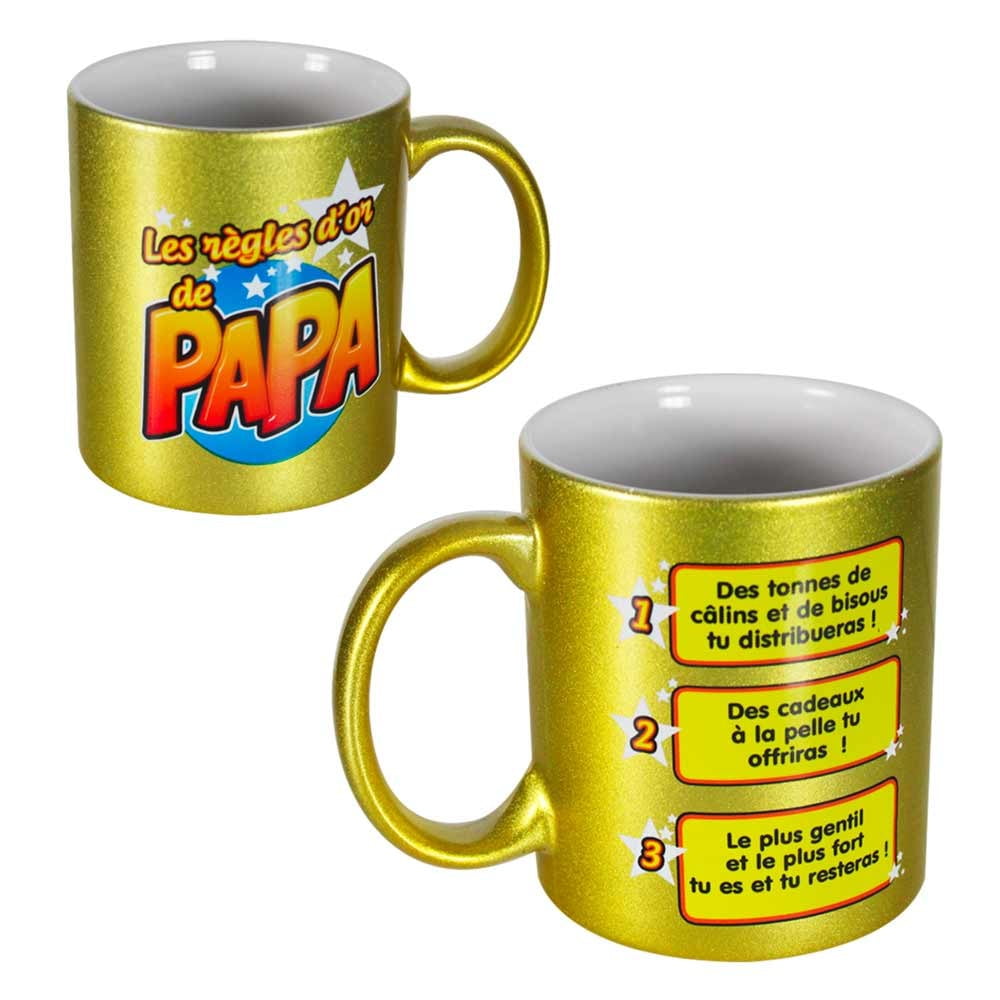 Mug humoristique règles d'or Papa