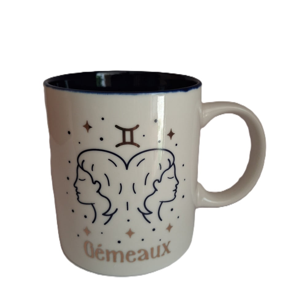 Mug signe du zodiaque Gémeaux blanc