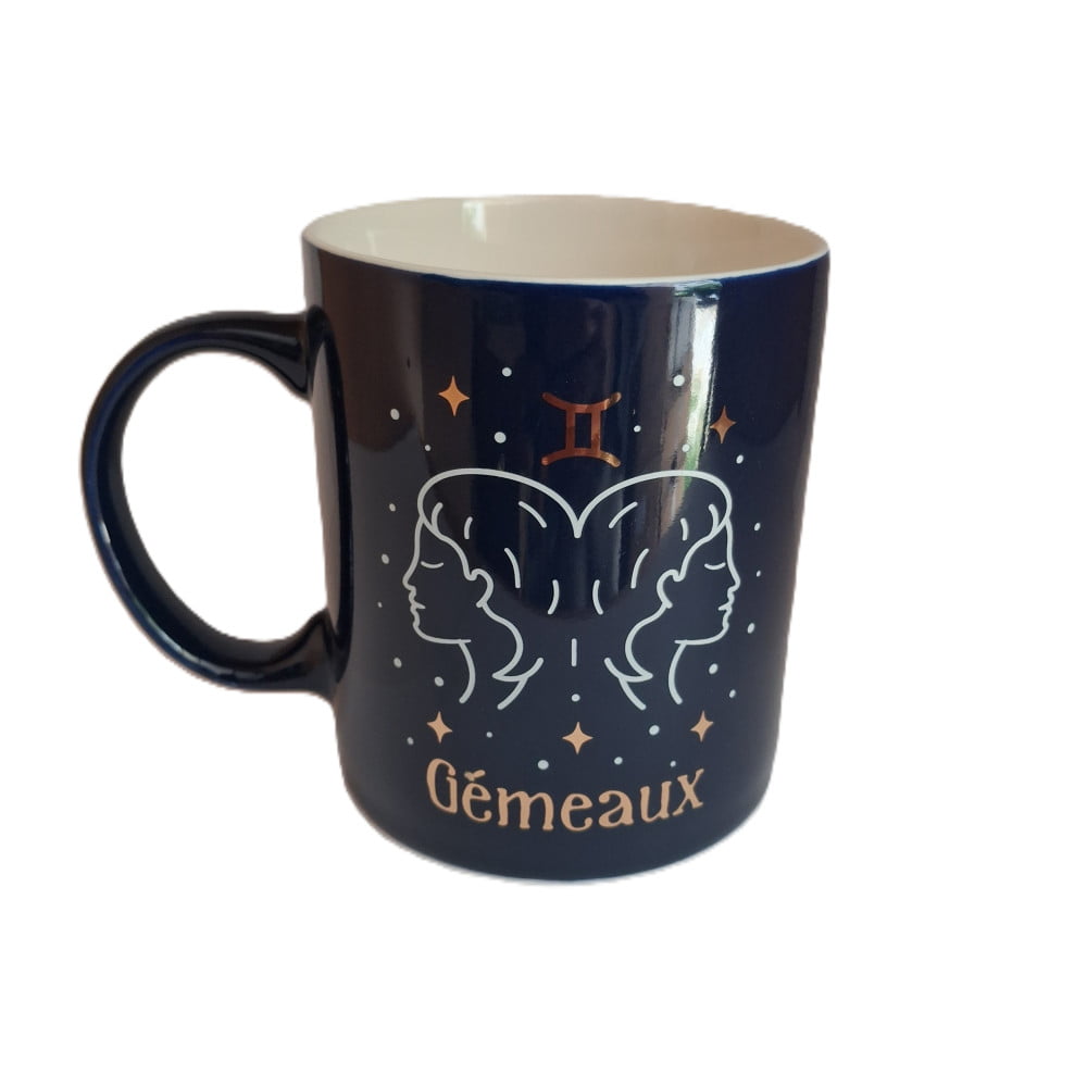 Mug signe du zodiaque Gémeaux bleu