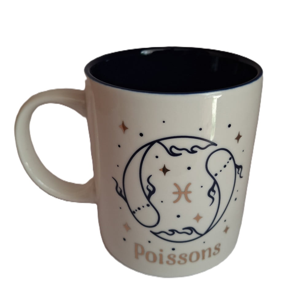 Mug signe du zodiaque Poissons blanc
