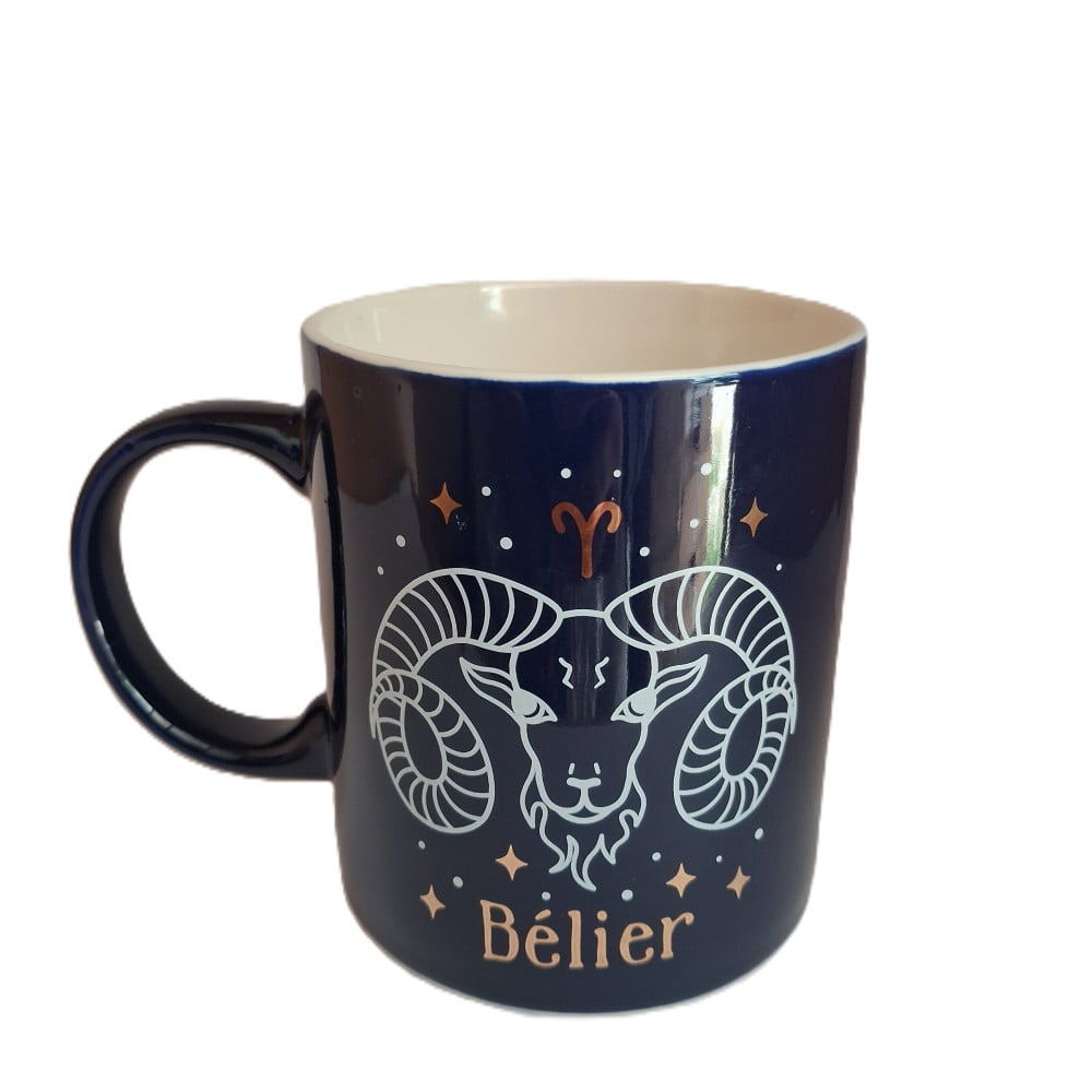 Mug signe du zodiaque Bélier bleu
