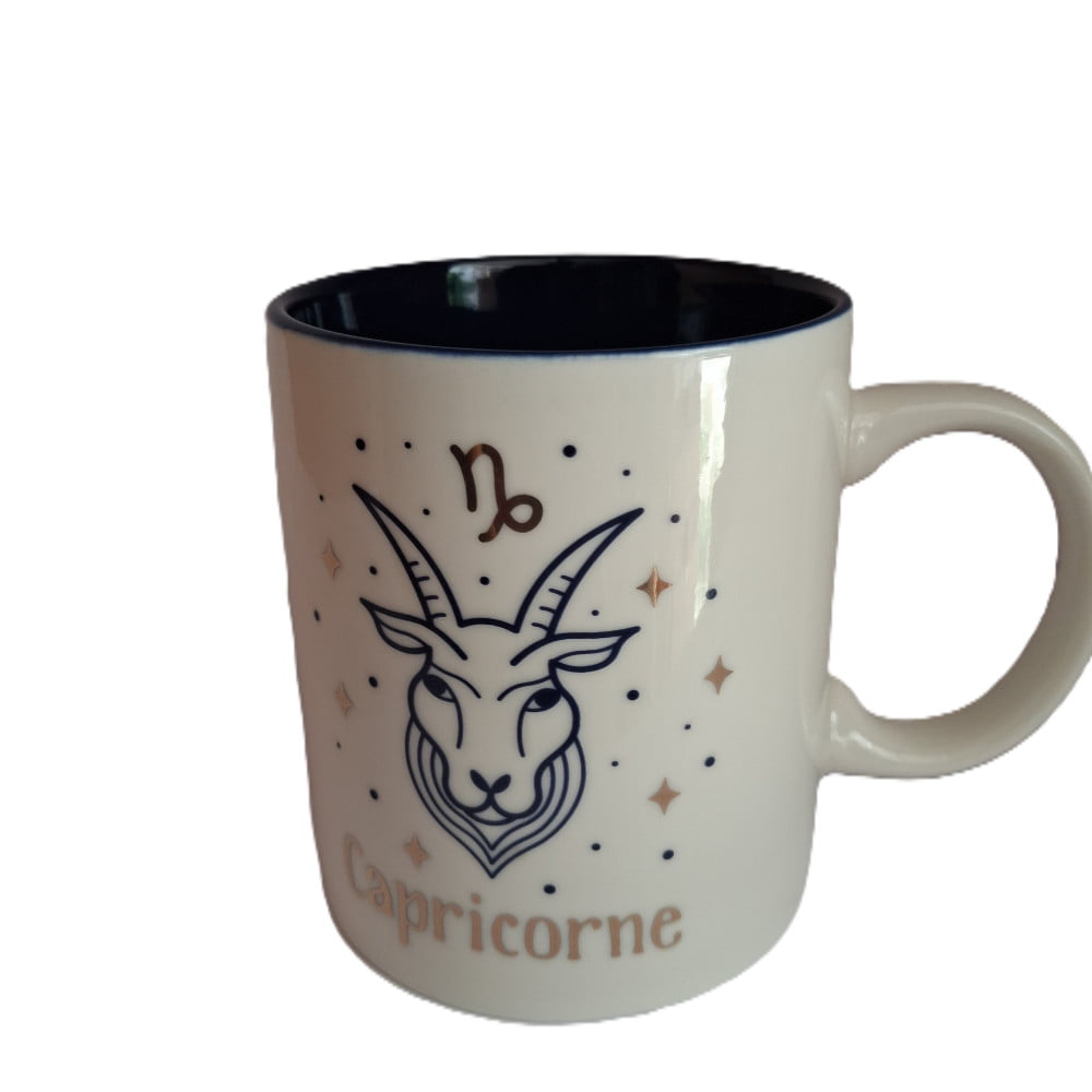 Mug signe du zodiaque Capricorne blanc