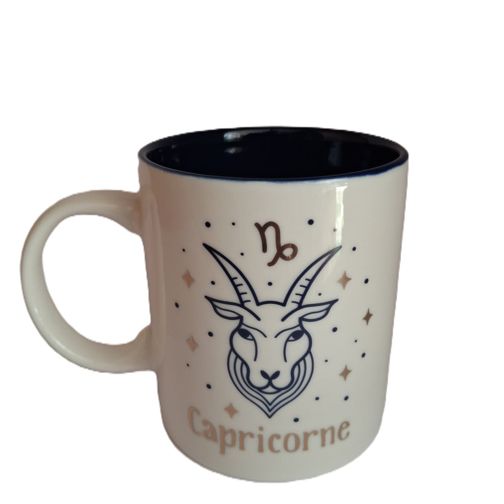Mug signe du zodiaque Capricorne blanc