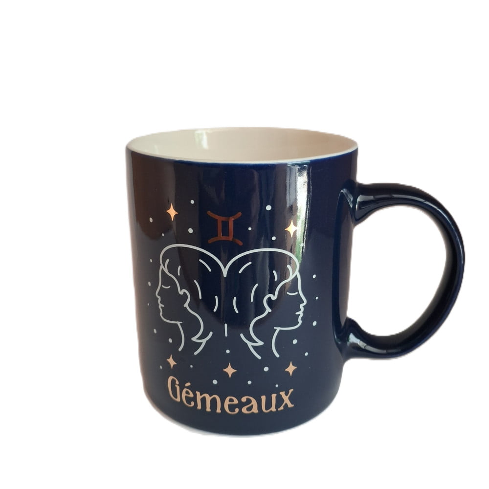 Mug signe du zodiaque Gémeaux bleu