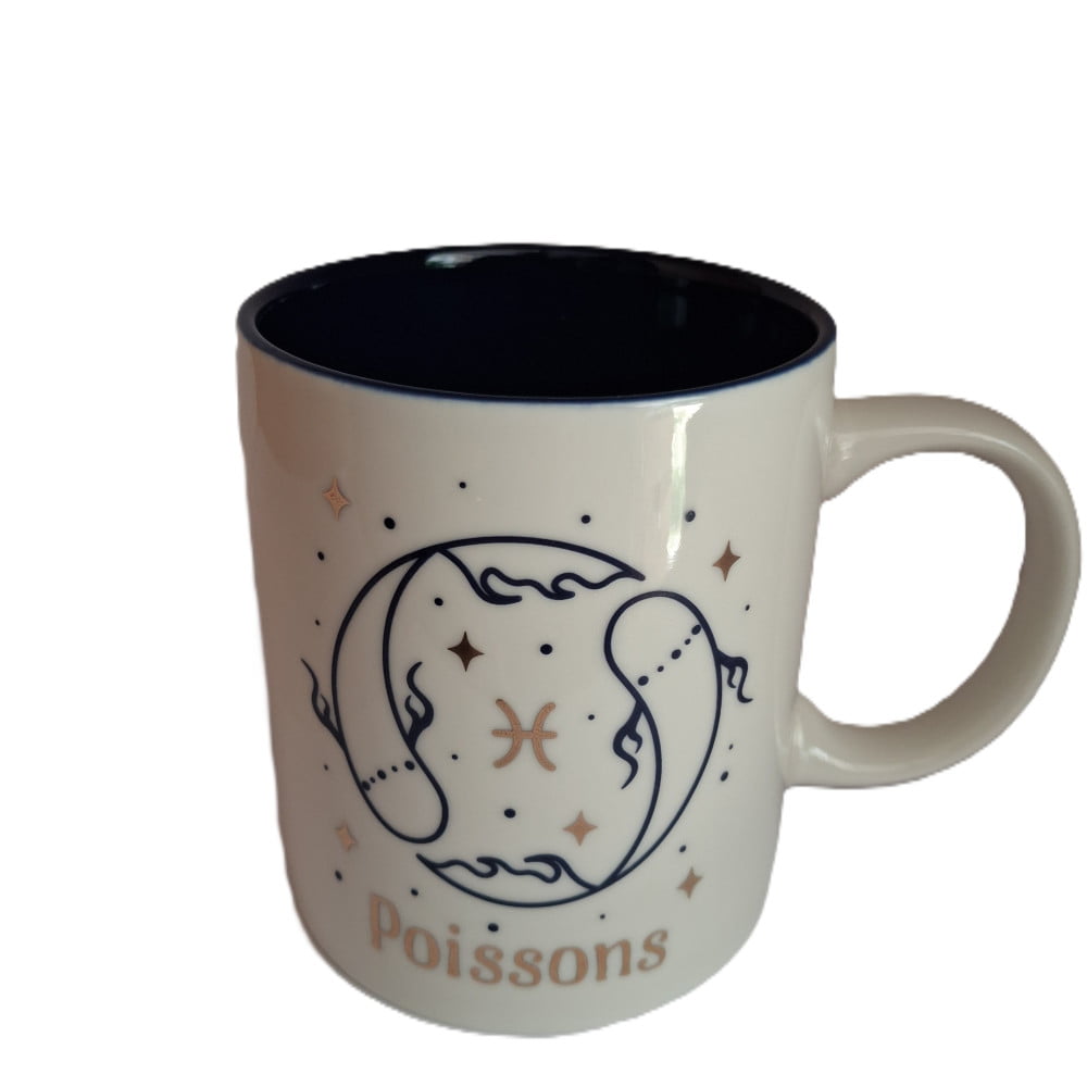 Mug signe du zodiaque Poissons blanc