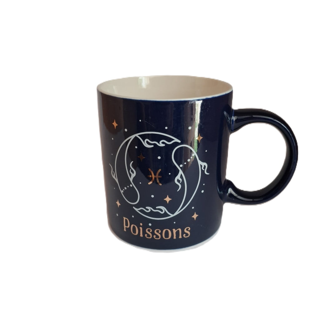 Mug signe du zodiaque Poissons bleu