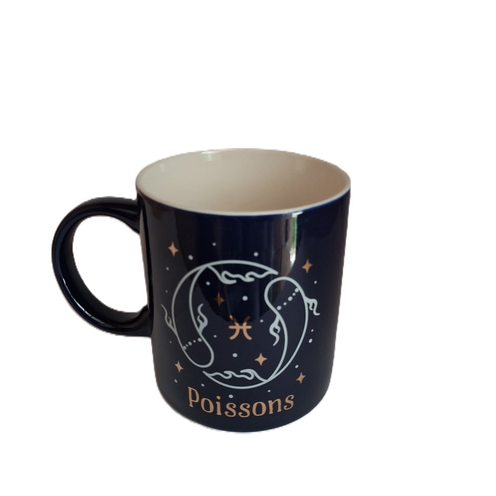 Mug signe du zodiaque Poissons bleu