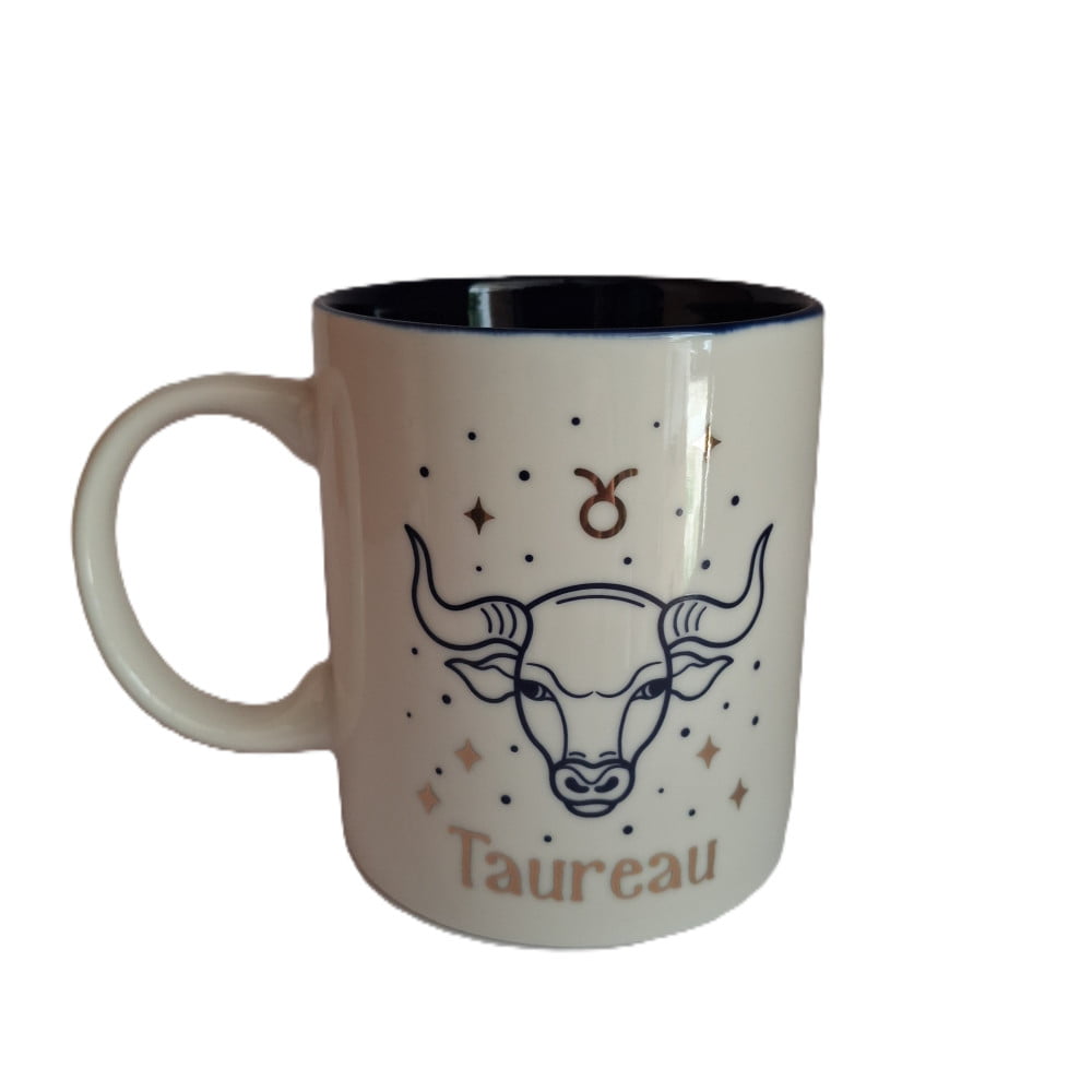Mug signe du zodiaque Taureau blanc