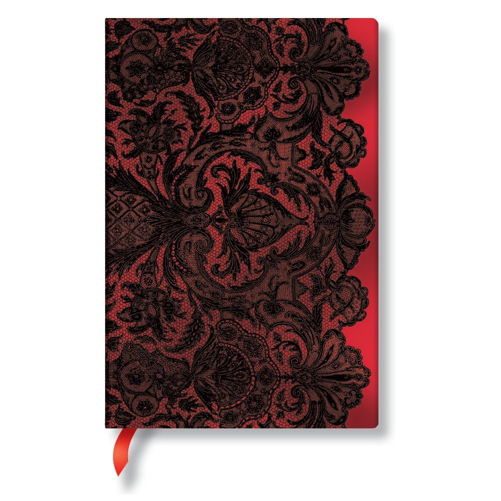 Notebook Midi uni Rouge boudoir lace allure