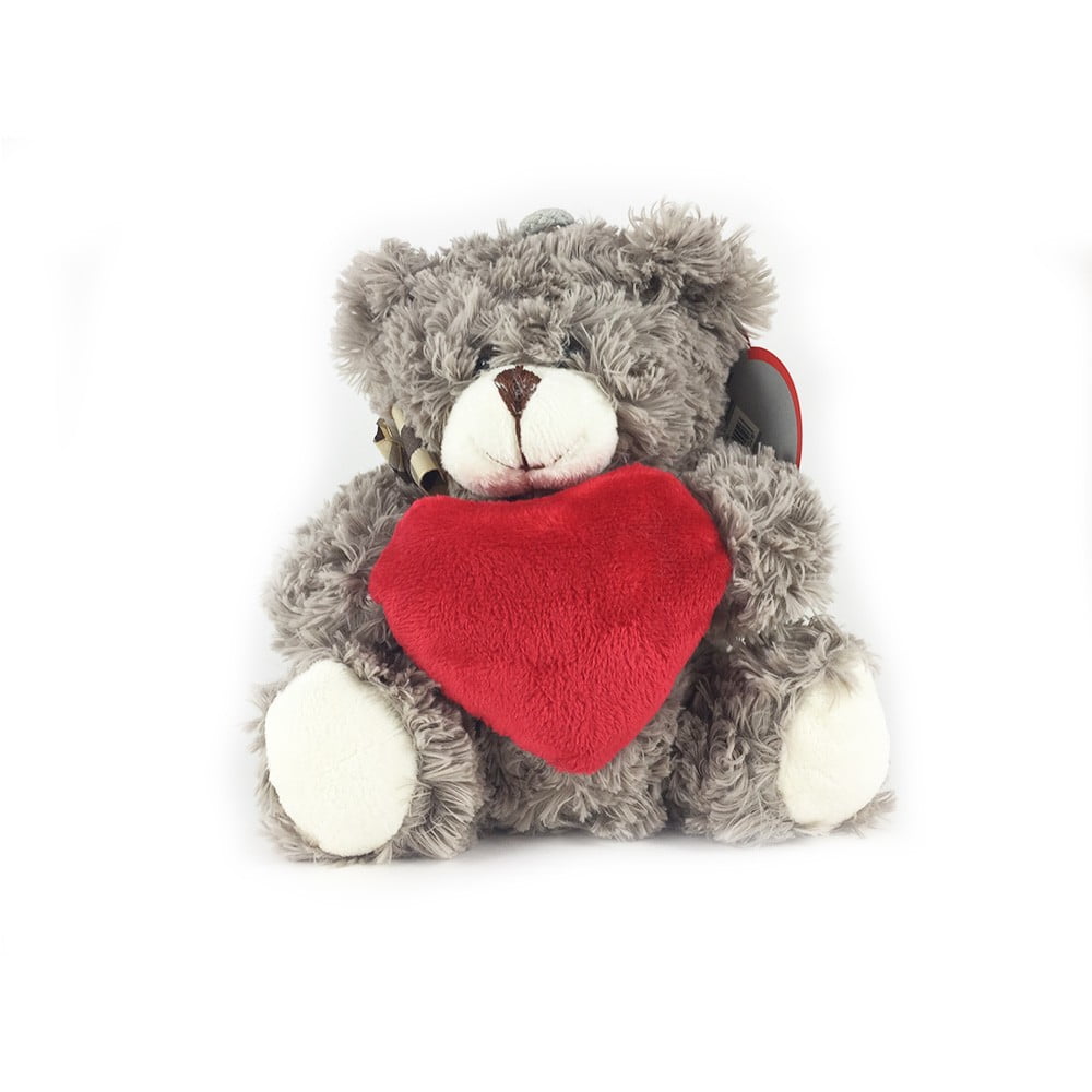 Ourson en peluche 23 cm coeur rouge