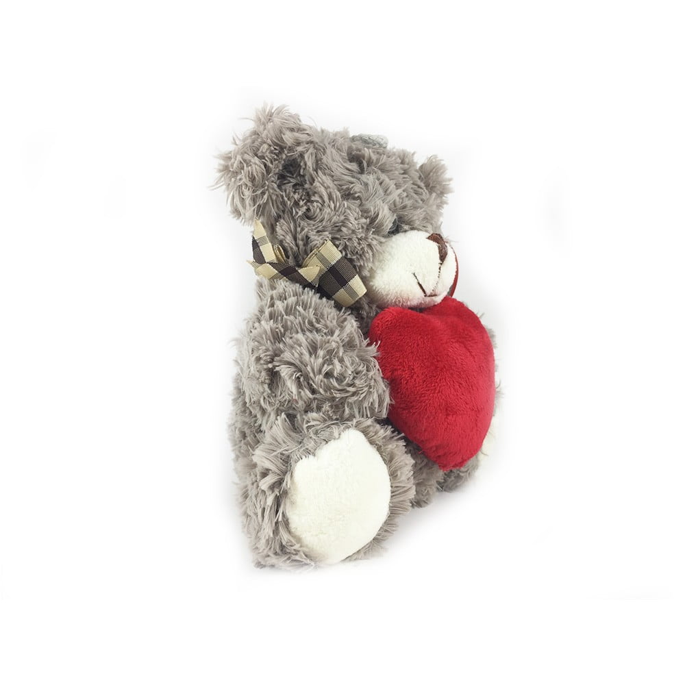 Ourson en peluche 23 cm coeur rouge