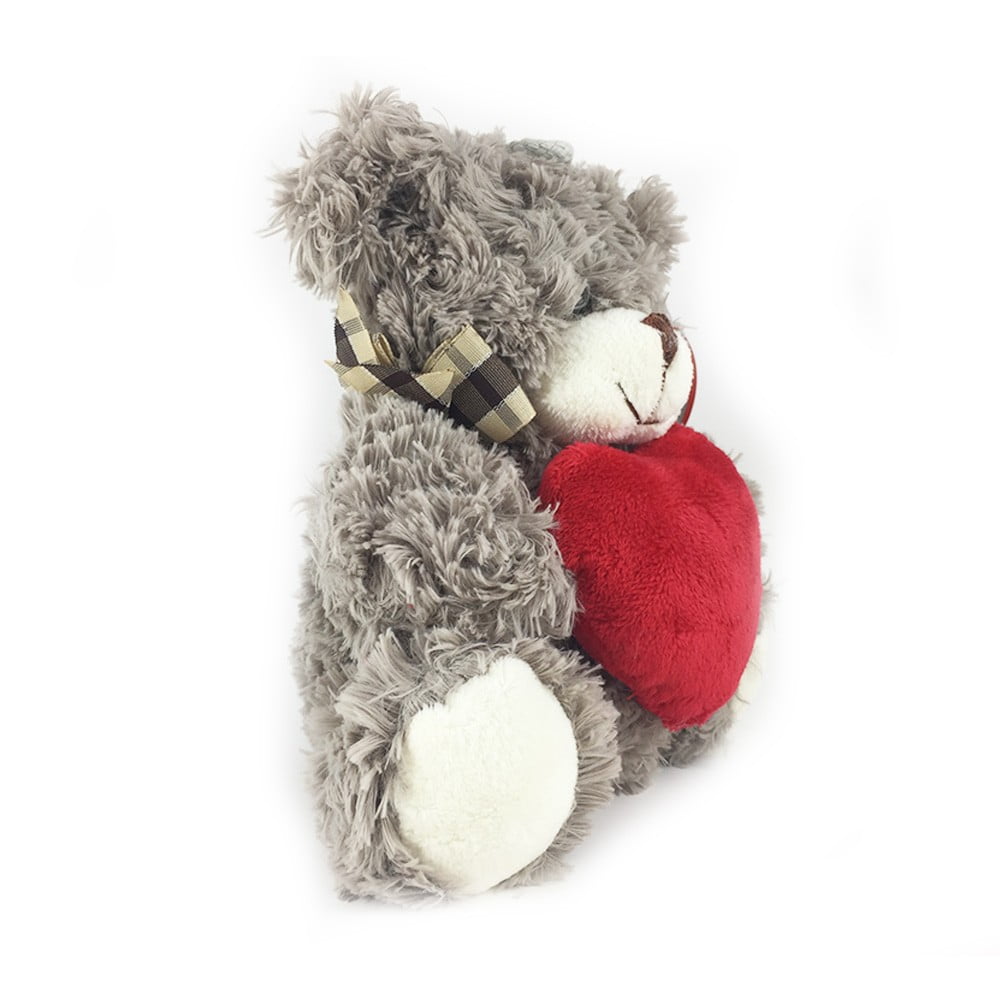 Ourson en peluche 32 cm coeur rouge